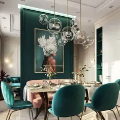Salon butelkowa zieleń: 5 najlepszych inspiracji na stylowe wnętrze