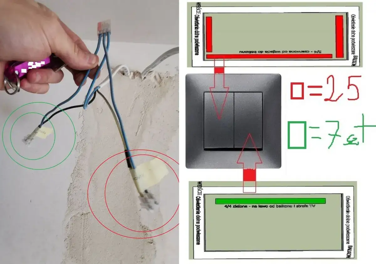 Instrukcja jak zamontować lampę do sufitu: połączenie przewodów, schemat instalacji elektrycznej i przełącznik.
